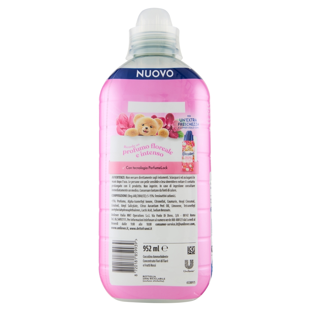 Coccolino Ammorbidente Concentrato Perfume Fiori di Tiarè & Frutti Rossi 45 Lavaggi 952 ml